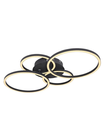 Globo lighting LED-Deckenleuchte "Kendy" in Schwarz - (B)65,5 x (H)7,5 x (T)40,6 cm