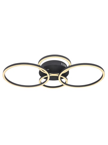 Globo lighting LED-Deckenleuchte "Kendy" in Schwarz - (B)65,5 x (H)7,5 x (T)40,6 cm