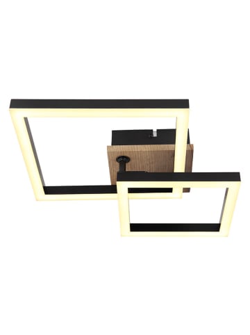Globo lighting LED-Deckenleuchte "Bard" in Braun/ Schwarz - (B)42 x (H)8 x (T)31 cm