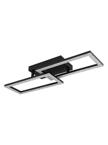 Globo lighting Ledplafonnière "Sapena" zwart - (B)61,5 x (H)9,3 x (D)19,5 cm