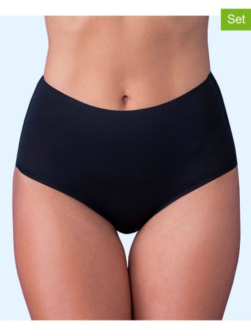Royal Lounge Pełne figi high waist (2 pary) w kolorze czarnym