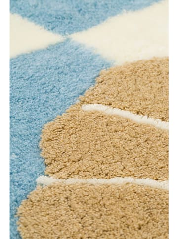 Elizabed 3er-Set: Badvorleger in Hellblau/ Creme