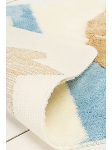 Elizabed 3er-Set: Badvorleger in Hellblau/ Creme