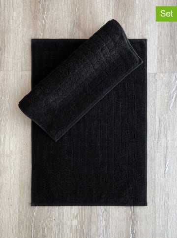 Elizabed 2er-Set: Badvorleger in Schwarz