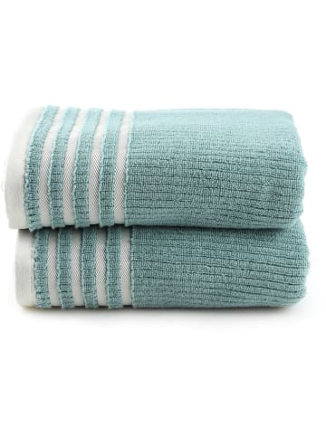 Elizabed 2-delige set: badhanddoeken groen