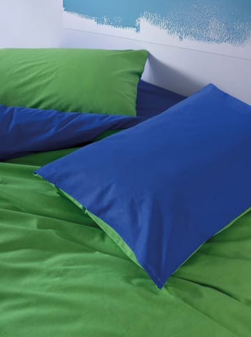 Elizabed Renforcé beddengoedset groen/blauw