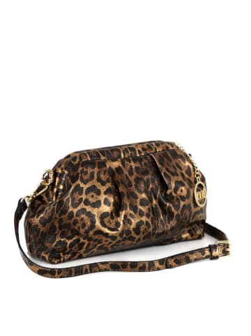 Mia Tomazzi Leder-Umhängetasche "Bainsizza" in Braun - (B)30 x (H)17 x (T)10 cm