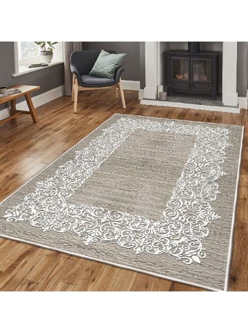 Conceptum Hypnose Kurzflor-Teppich ''Els1811'' in Beige/ Weiß