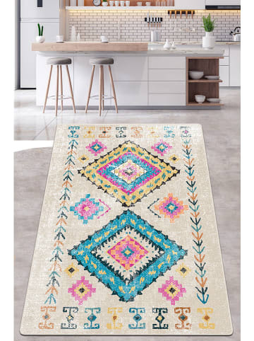 Conceptum Hypnose Kurzflor-Teppich ''Taula'' in Creme/ Bunt