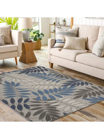 Conceptum Hypnose Baumwoll-Teppich ''Woopamuk189'' in Beige/ Blau/ Braun