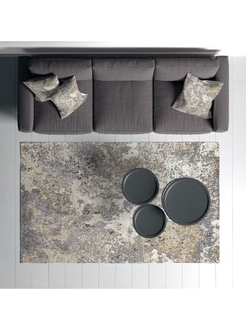 Conceptum Hypnose Baumwoll-Teppich ''Woopamuk217'' in Beige/ Grau