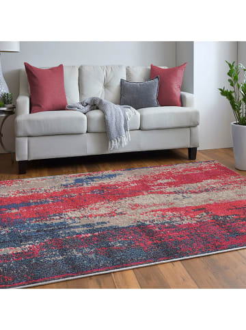 Conceptum Hypnose Katoenen tapijt "Woopamuk226" rood/beige/blauw