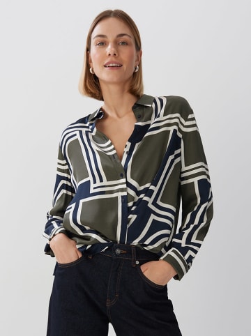 Someday Hemd "Zirvea" in Khaki/ Weiß