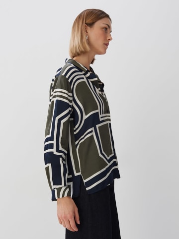 Someday Hemd "Zirvea" in Khaki/ Weiß