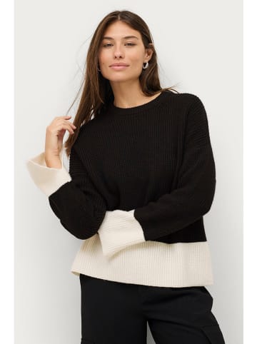ellos Pullover "Mallis" in Schwarz/ Weiß