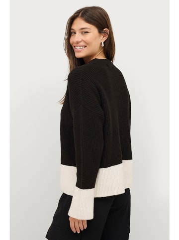 ellos Pullover "Mallis" in Schwarz/ Weiß