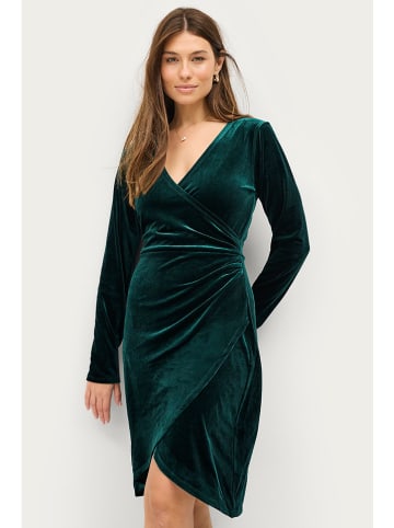 ellos Samtkleid "Maja" in Dunkelgrün