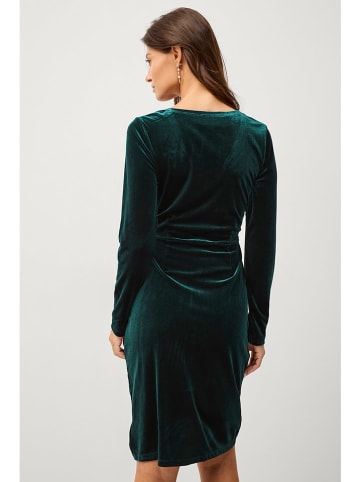 ellos Samtkleid "Maja" in Dunkelgrün