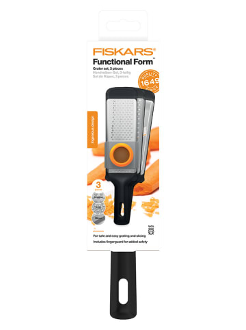 Fiskars 3-częściowy zestaw w kolorze srebrno-czarnym - 31,8 x 7,9 cm