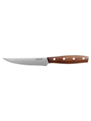 Fiskars Tomatenmesser ''Norr'' in Braun/ Silber - (L)12 cm
