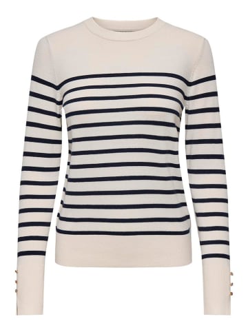JDY Pullover in Creme/ Schwarz