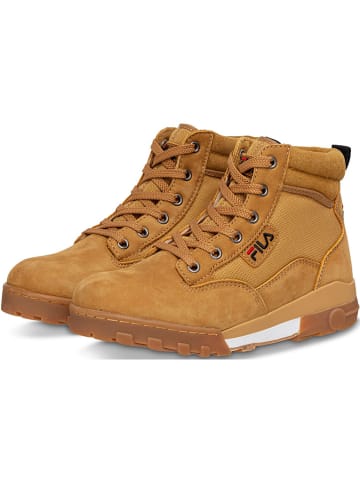 Fila Skórzane botki "Grunge II mid" w kolorze jasnobrązowym