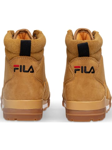 Fila Skórzane botki "Grunge II mid" w kolorze jasnobrązowym