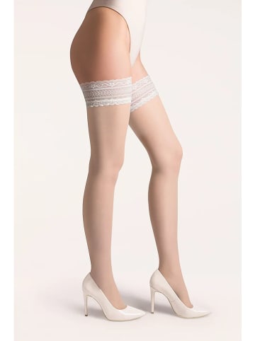 Gabriella Halterlose Strümpfen "Caroline" in Weiß - 20 DEN