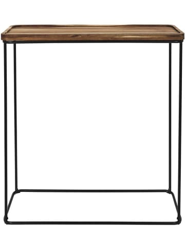 THE HOME DECO FACTORY Stolik konsolowy "Cocooning" w kolorze brązowo-czarnym - 80 x 82 x 30 cm