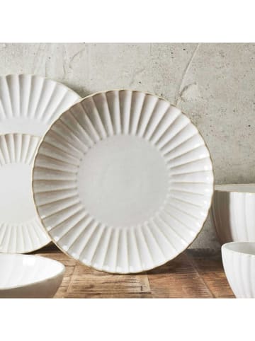THE HOME DECO FACTORY Talerze (6 szt.) "Vlora" w kolorze kremowym - Ø 27 cm
