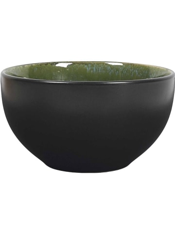 THE HOME DECO FACTORY 4-delige set: kommen "Elia" zwart/groen - Ø 13,8 cm