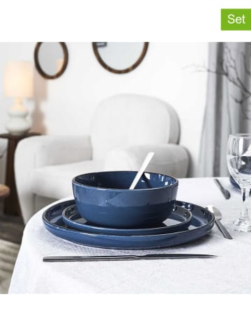 COOK CONCEPT 12-delig tafelservies donkerblauw