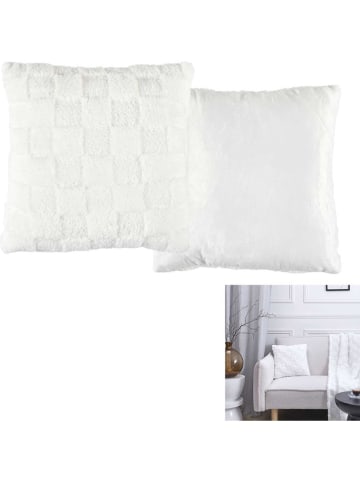 THE HOME DECO FACTORY Kussen "Cocooning" wit - (L)40 x (B)40 cm