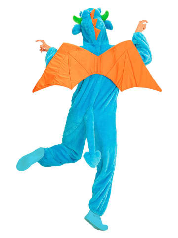 Carnival Party Kostümoverall "Drache'' in Grün/ Blau/ Orange