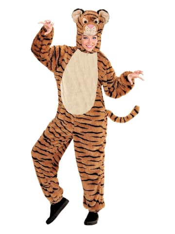Carnival Party Kostümoverall ''Tiger'' in Hellbraun/ Beige/ Schwarz