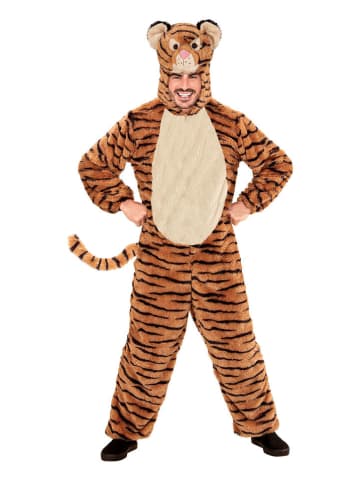 Carnival Party Kostümoverall ''Tiger'' in Hellbraun/ Beige/ Schwarz