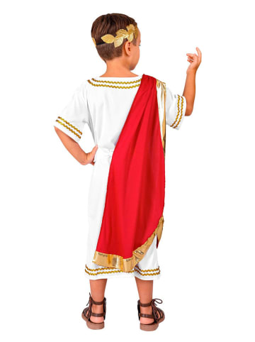 Carnival Party 3-delig kostuum "Romeinse Keizer" wit/rood/goudkleurig
