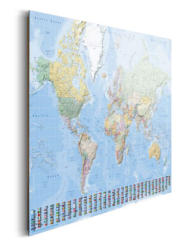 Orangewallz Kunstdruk "Worldmap"