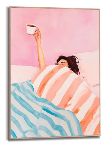 Orangewallz Druk artystyczny "Coffee in Bed" w ramce
