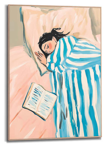 Orangewallz Gerahmter Kunstdruck "Book Sleep"
