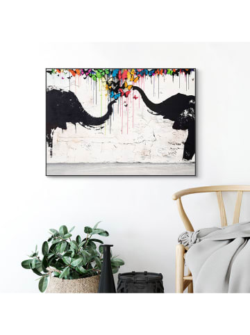 Orangewallz Druk artystyczny "Elephant Butterflies" w ramce