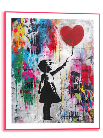 Orangewallz Ingelijste kunstdruk "Concrete Balloon Girl"