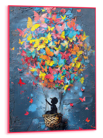Orangewallz Ingelijste kunstdruk "Balloon Kid"