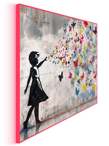 Orangewallz Gerahmter Kunstdruck "Bright Butterfly Girl"
