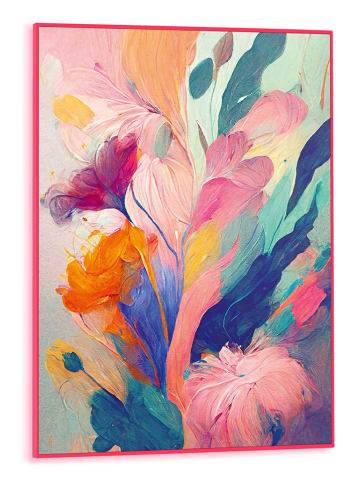 Orangewallz Gerahmter Kunstdruck "Colourful Painted Flowers II"