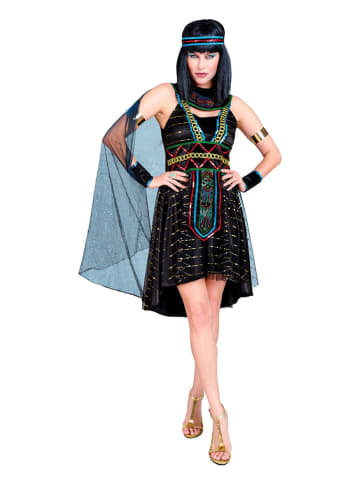 Carnival Party 3-delig kostuum "Egyptische Koningin" zwart/blauw