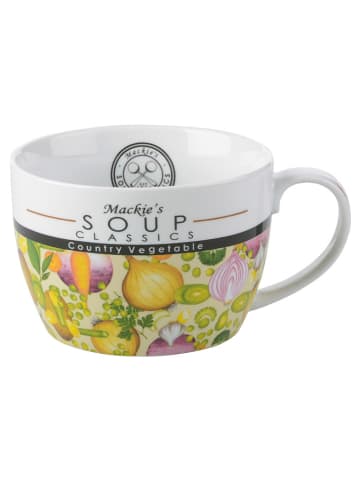 BIA INTERNATIONAL 2-delige set: mokken ''Mackie's Soup - Vegetable'' groen/meerkleurig - 650 ml