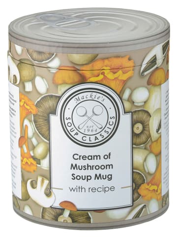 BIA INTERNATIONAL 2-delige set: mokken ''Mackie's Soup-Cream of Mushroom'' lichtbruin/geel-650ml