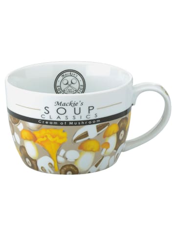 BIA INTERNATIONAL 2-delige set: mokken ''Mackie's Soup-Cream of Mushroom'' lichtbruin/geel-650ml
