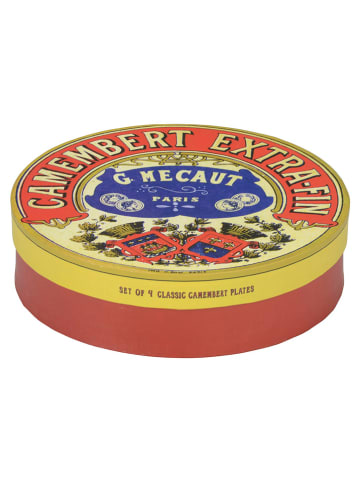 BIA INTERNATIONAL Talerze śniadaniowe (4 szt.) ''Classic Camembert'' ze wzorem - Ø 20 cm